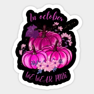 In October We Wear Pink Sticker